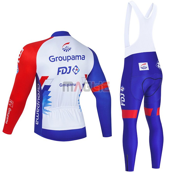 Maglia Groupama-FDJ Manica Lunga 2021 Blu Bianco Rosso - Clicca l'immagine per chiudere